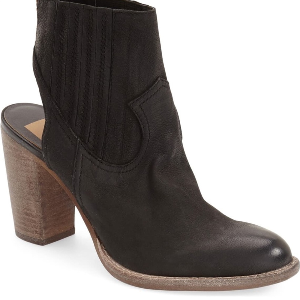 Dolce Vita Black Jasper Open Heel Bootie 8.5